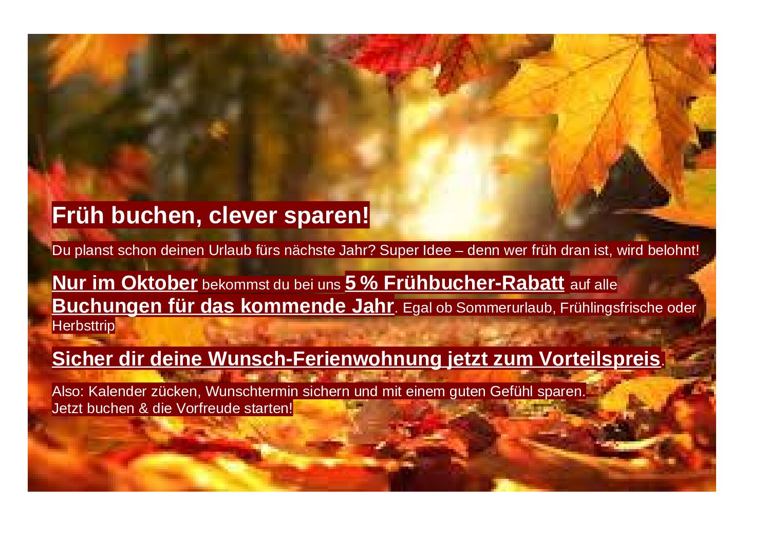 Frühbucher